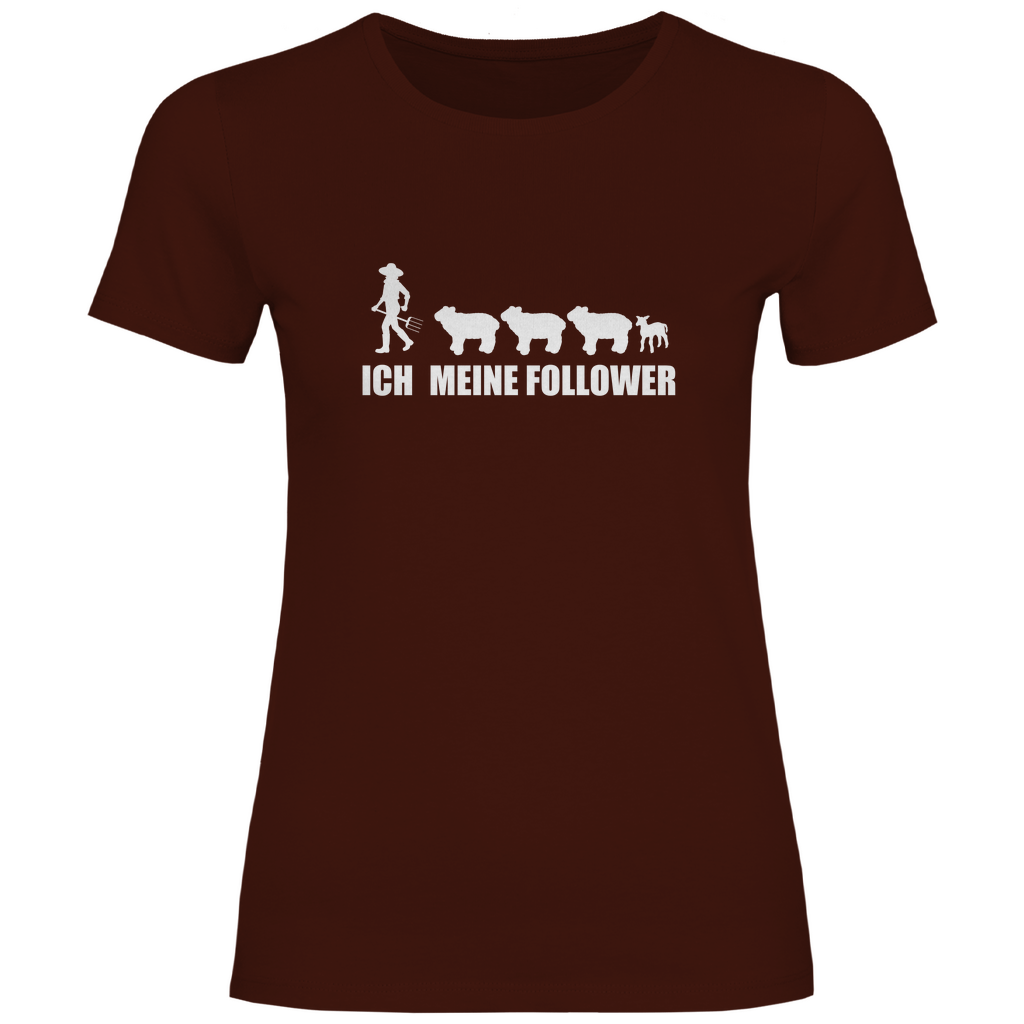 Ich und meine Follower (Schafe) - Damen Shirt - Bauer sucht Shirt - Geschenke - Landwirtschaft - Bauer - Dorfkind - XS