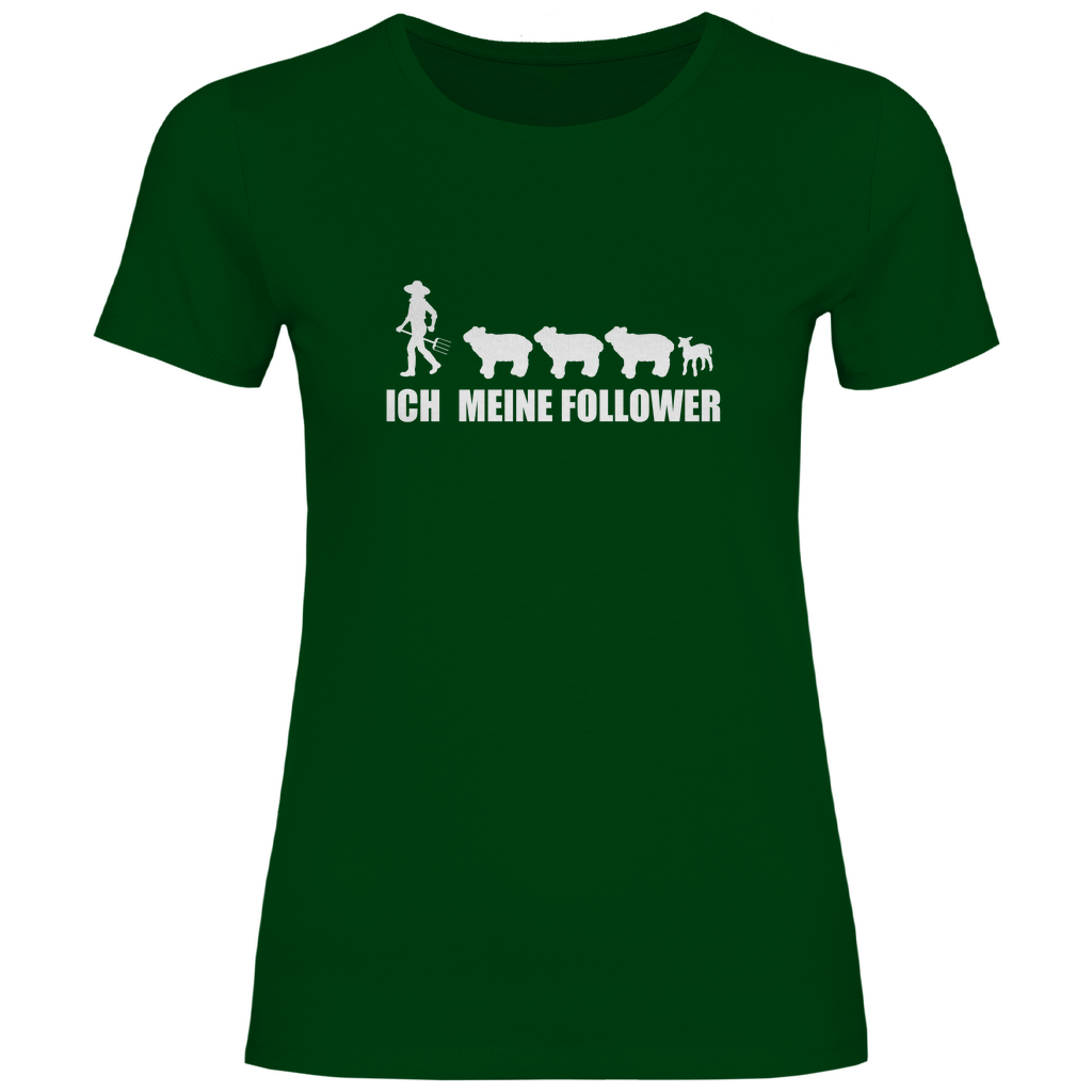 Ich und meine Follower (Schafe) - Damen Shirt - Bauer sucht Shirt - Geschenke - Landwirtschaft - Bauer - Dorfkind - XS