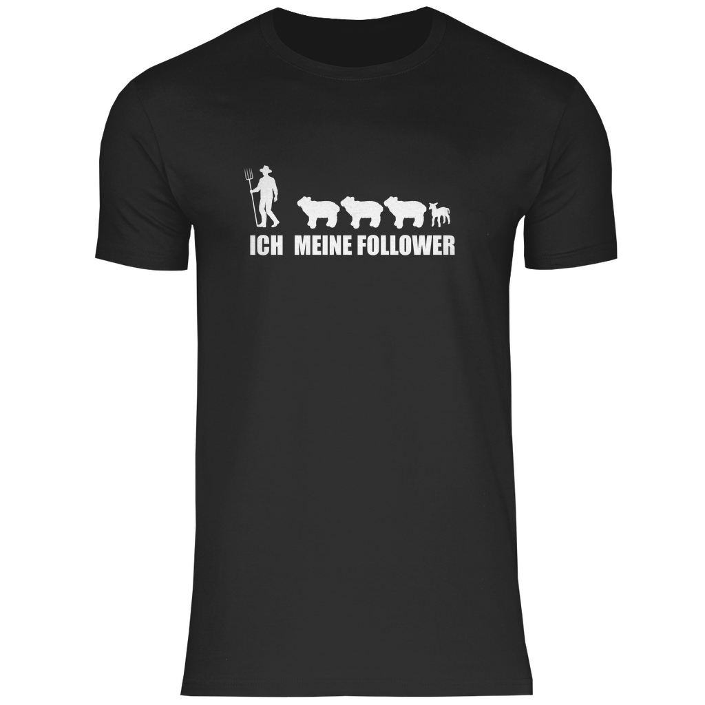 Ich und meine Follower (Schafe) - Herren Shirt - Bauer sucht Shirt - Geschenke - Landwirtschaft - Bauer - Dorfkind - XS