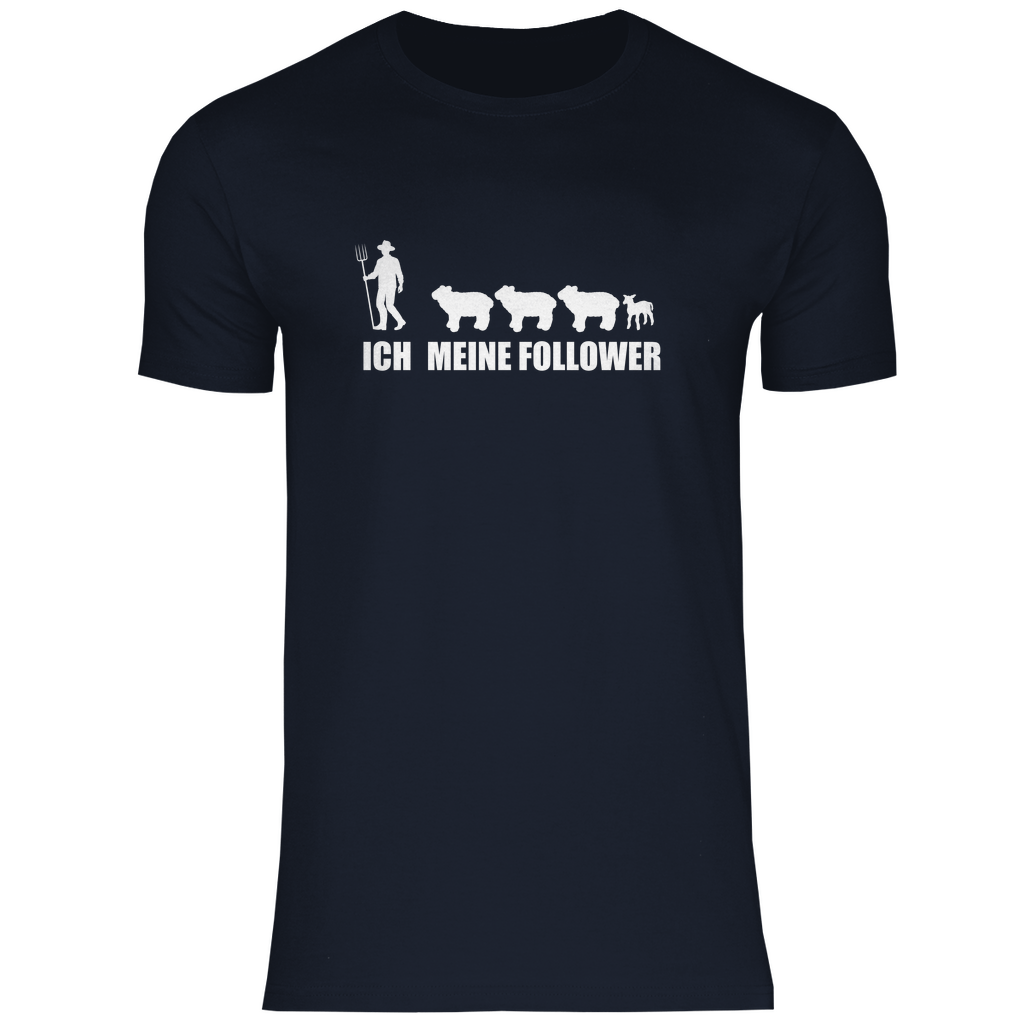 Ich und meine Follower (Schafe) - Herren Shirt - Bauer sucht Shirt - Geschenke - Landwirtschaft - Bauer - Dorfkind - XS