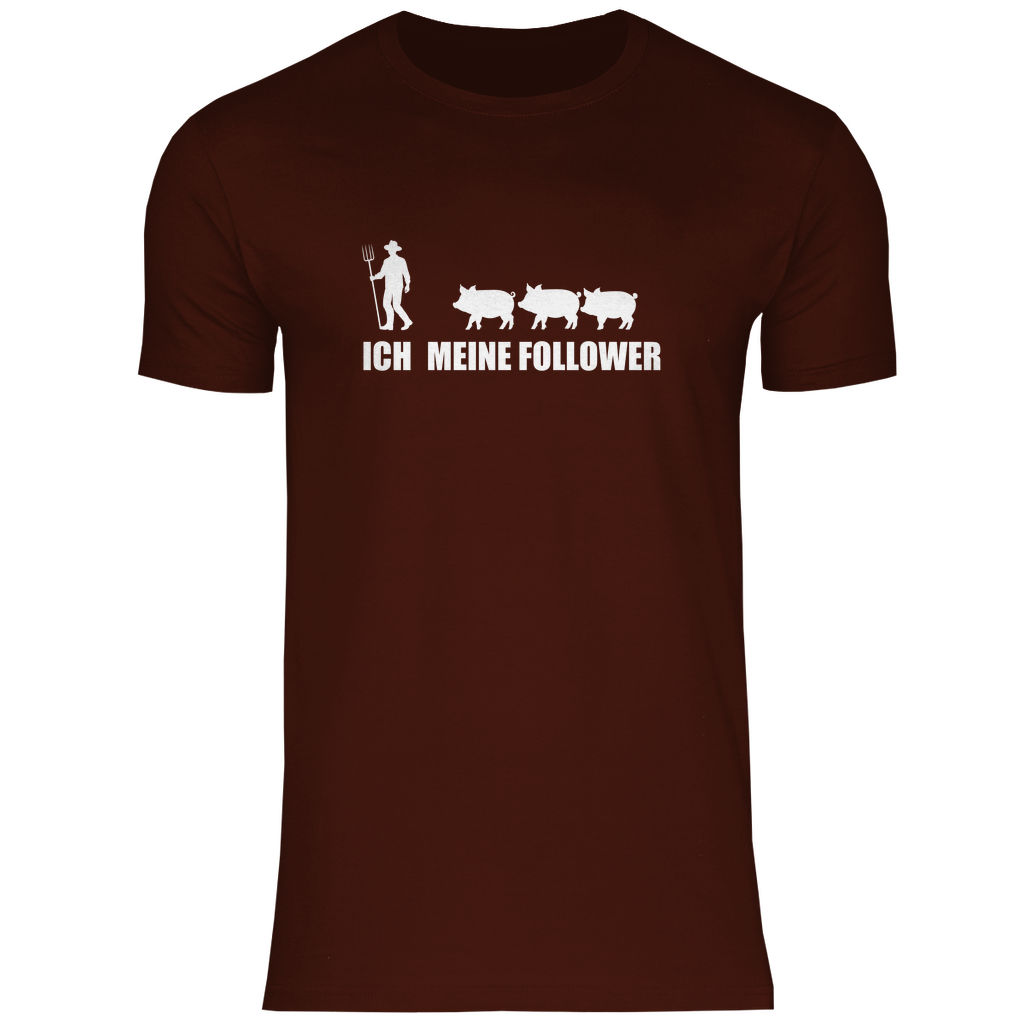 Ich und meine Follower (Schweine) - Herren Shirt - Bauer sucht Shirt - Geschenke - Landwirtschaft - Bauer - Dorfkind - XS