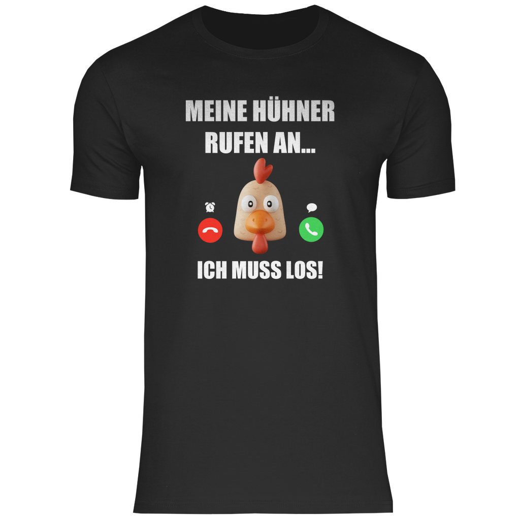 Meine Hühner rufen an - Shirt - Bauer sucht Shirt - Geschenke - Landwirtschaft - Bauer - Dorfkind - XS