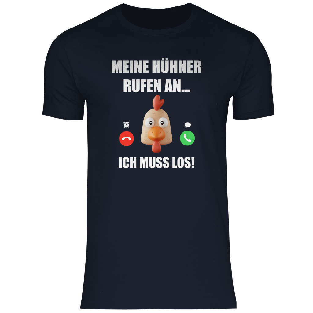 Meine Hühner rufen an - Shirt - Bauer sucht Shirt - Geschenke - Landwirtschaft - Bauer - Dorfkind - XS
