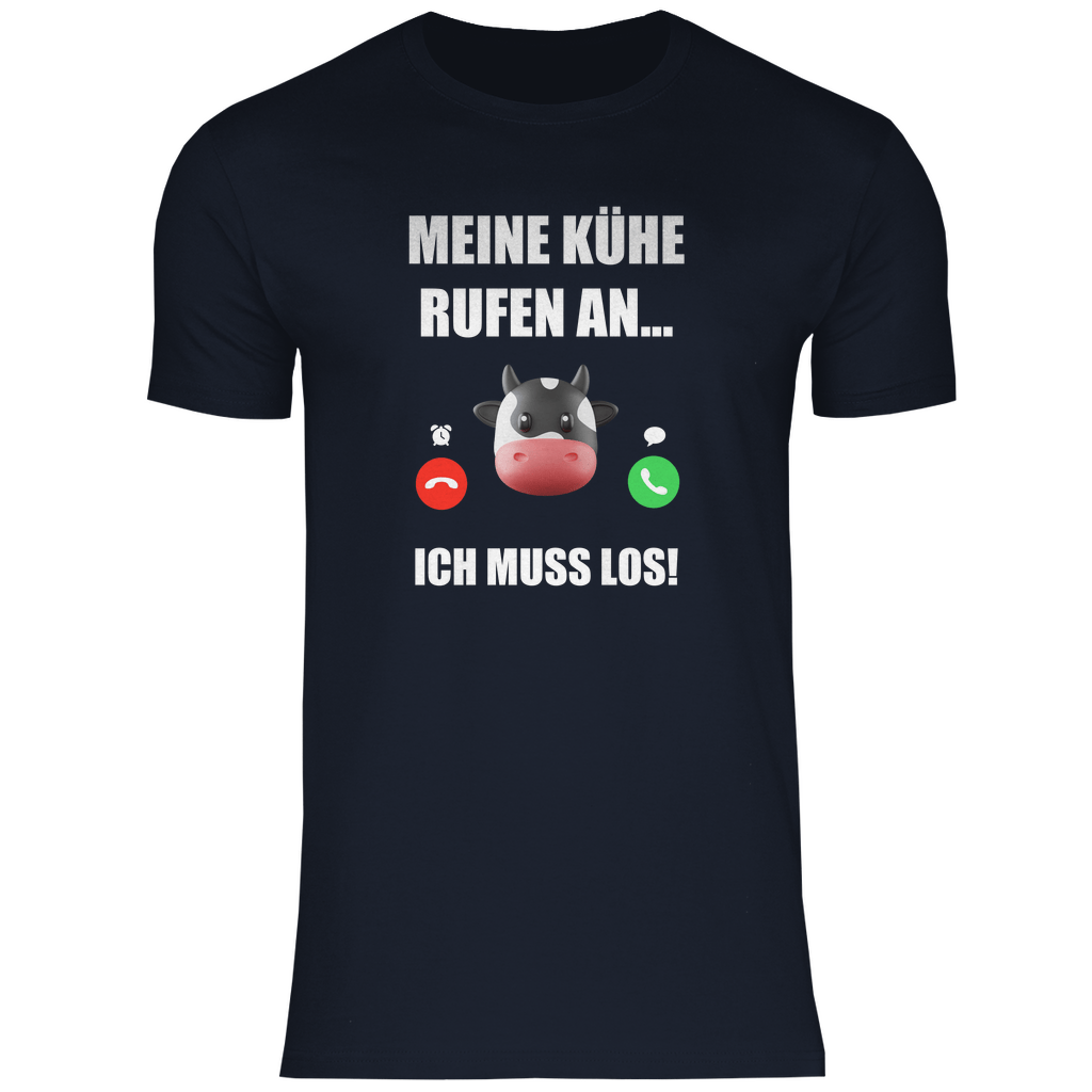 Meine Kühe rufen an - Shirt - Bauer sucht Shirt - Geschenke - Landwirtschaft - Bauer - Dorfkind - XS