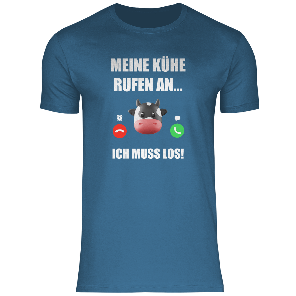 Meine Kühe rufen an - Shirt - Bauer sucht Shirt - Geschenke - Landwirtschaft - Bauer - Dorfkind - XS
