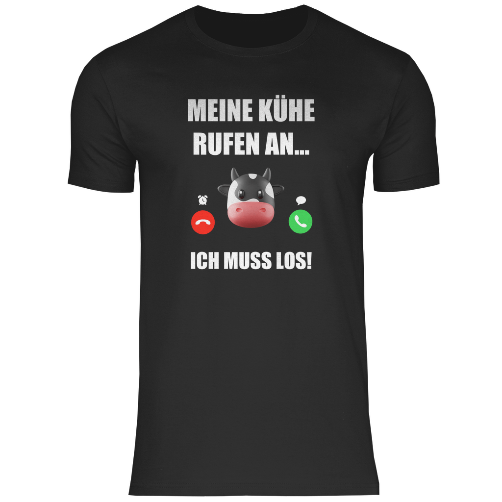 Meine Kühe rufen an - Shirt - Bauer sucht Shirt - Geschenke - Landwirtschaft - Bauer - Dorfkind - XS
