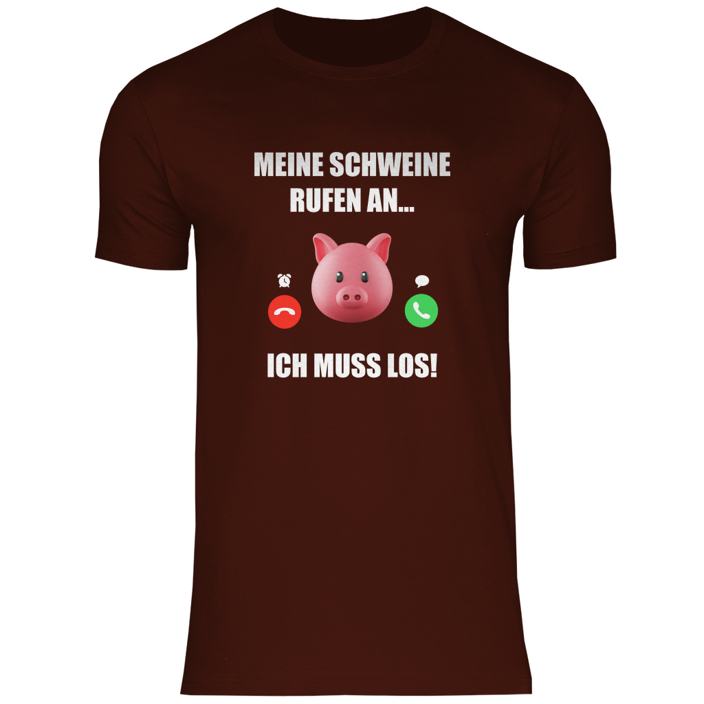 Meine Schweine rufen an - Shirt - Bauer sucht Shirt - Geschenke - Landwirtschaft - Bauer - Dorfkind - XS