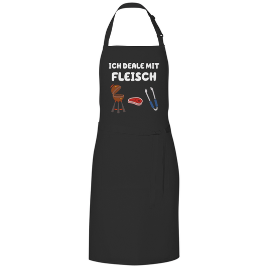 Ich deale mit Fleisch – Grillschürze - Bauer sucht Shirt - Geschenke - Landwirtschaft - Bauer - Dorfkind - 85 x 72 cm