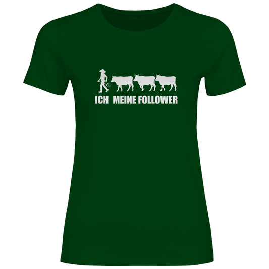 Ich und meine Follower (Kühe) - Damen Shirt - Bauer sucht Shirt - Geschenke - Landwirtschaft - Bauer - Dorfkind - XS