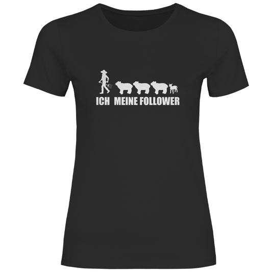 Ich und meine Follower (Schafe) - Damen Shirt - Bauer sucht Shirt - Geschenke - Landwirtschaft - Bauer - Dorfkind - XS