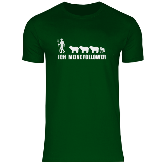 Ich und meine Follower (Schafe) - Herren Shirt - Bauer sucht Shirt - Geschenke - Landwirtschaft - Bauer - Dorfkind - XS