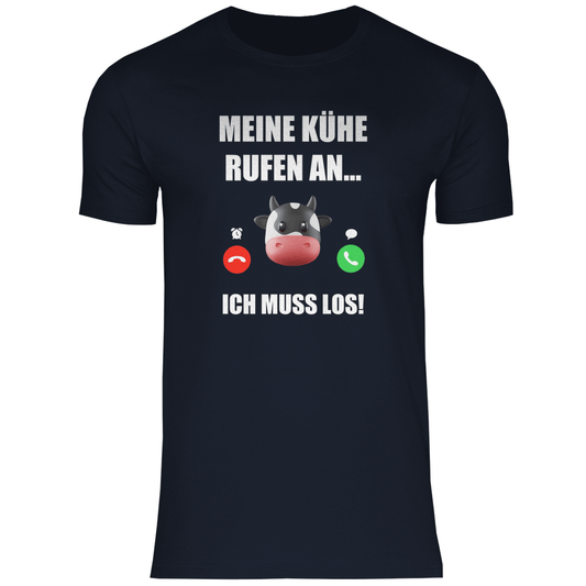 Meine Kühe rufen an - Shirt - Bauer sucht Shirt - Geschenke - Landwirtschaft - Bauer - Dorfkind - XS
