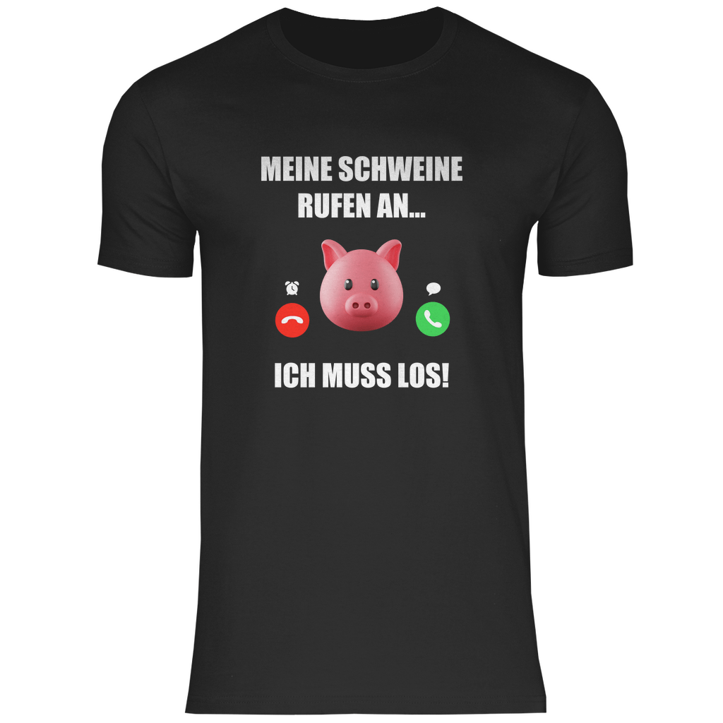 Meine Schweine rufen an - Shirt - Bauer sucht Shirt - Geschenke - Landwirtschaft - Bauer - Dorfkind - XS